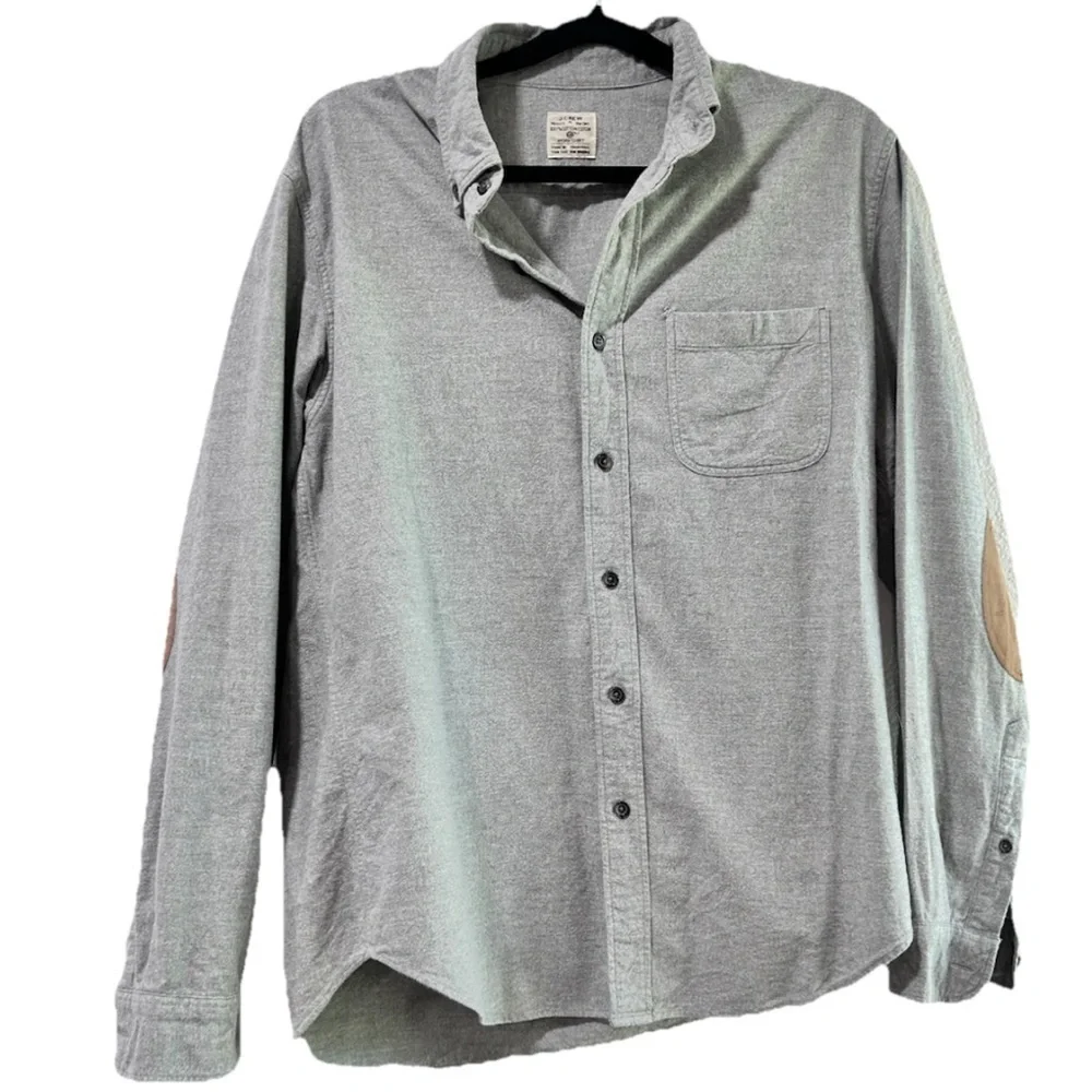 j crew shacked/ Gray Button-Down Shirt